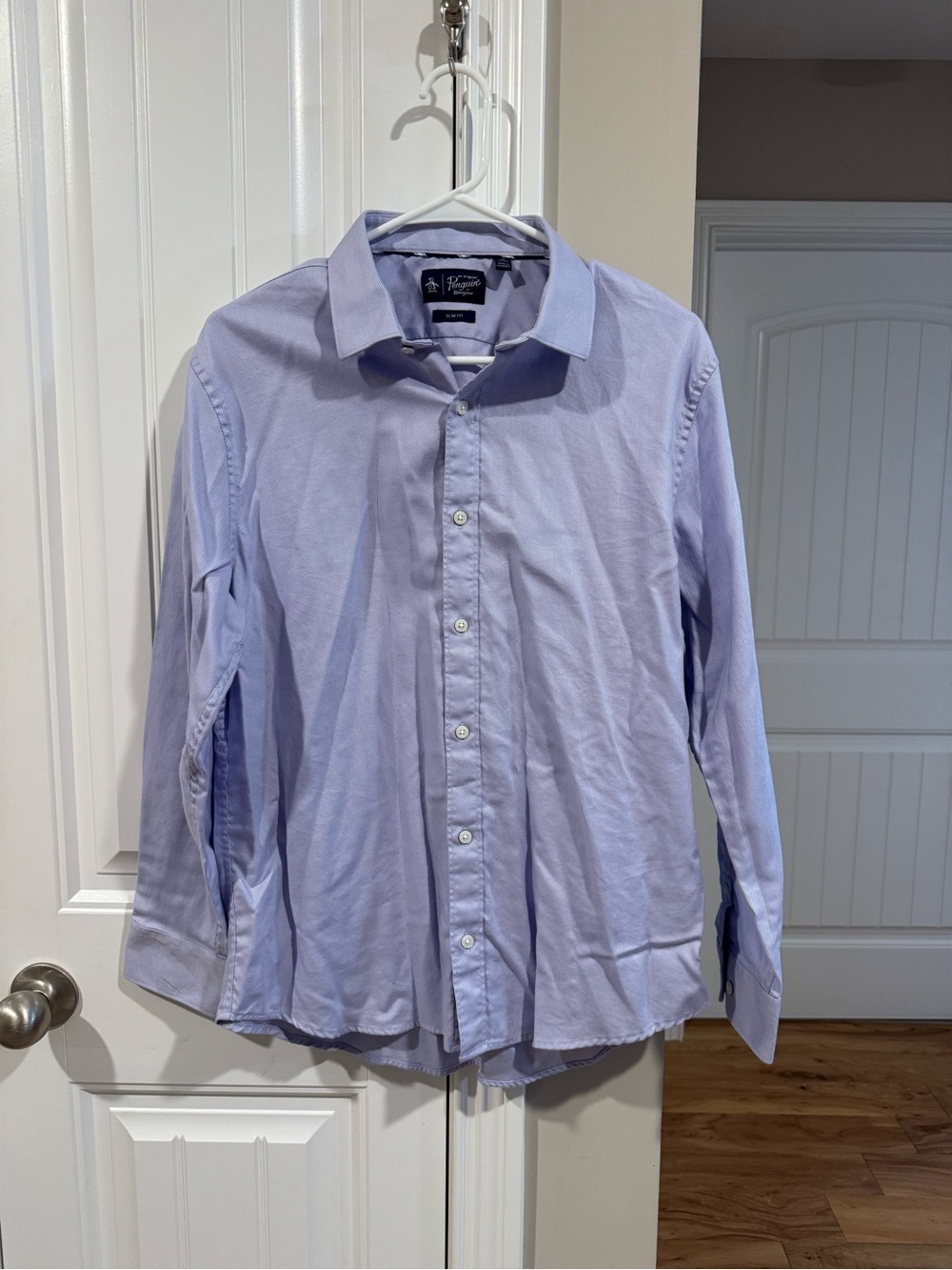 Original Penguin Men's Lavender Button-Down Dress Shirt
